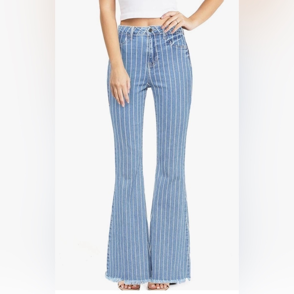 Cello Jeans Women's Juniors High Rise Denim Bell Bottom Flares size 3